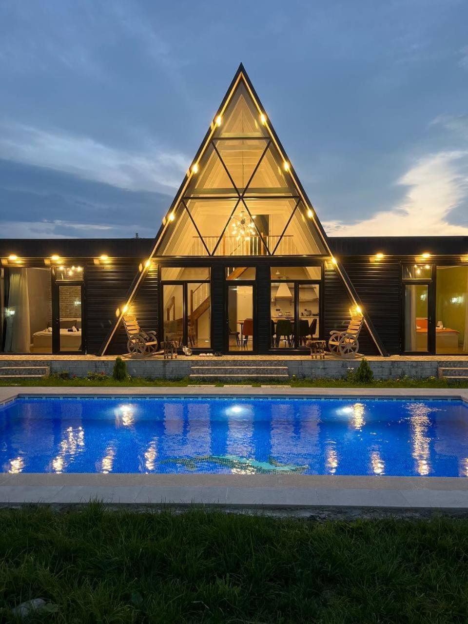 Qafqaz Mountside Chalet Gabala Bagian luar foto