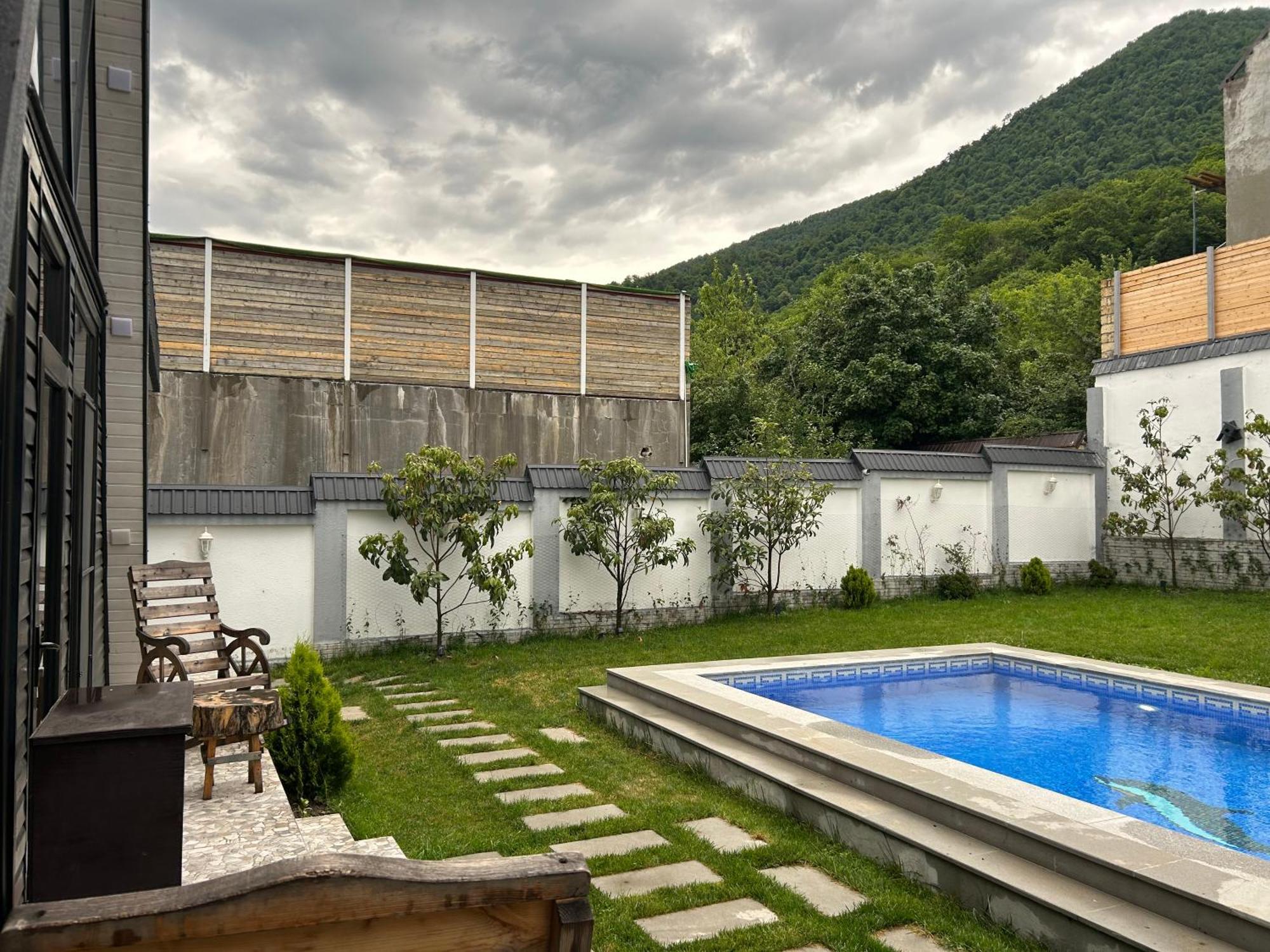 Qafqaz Mountside Chalet Gabala Bagian luar foto