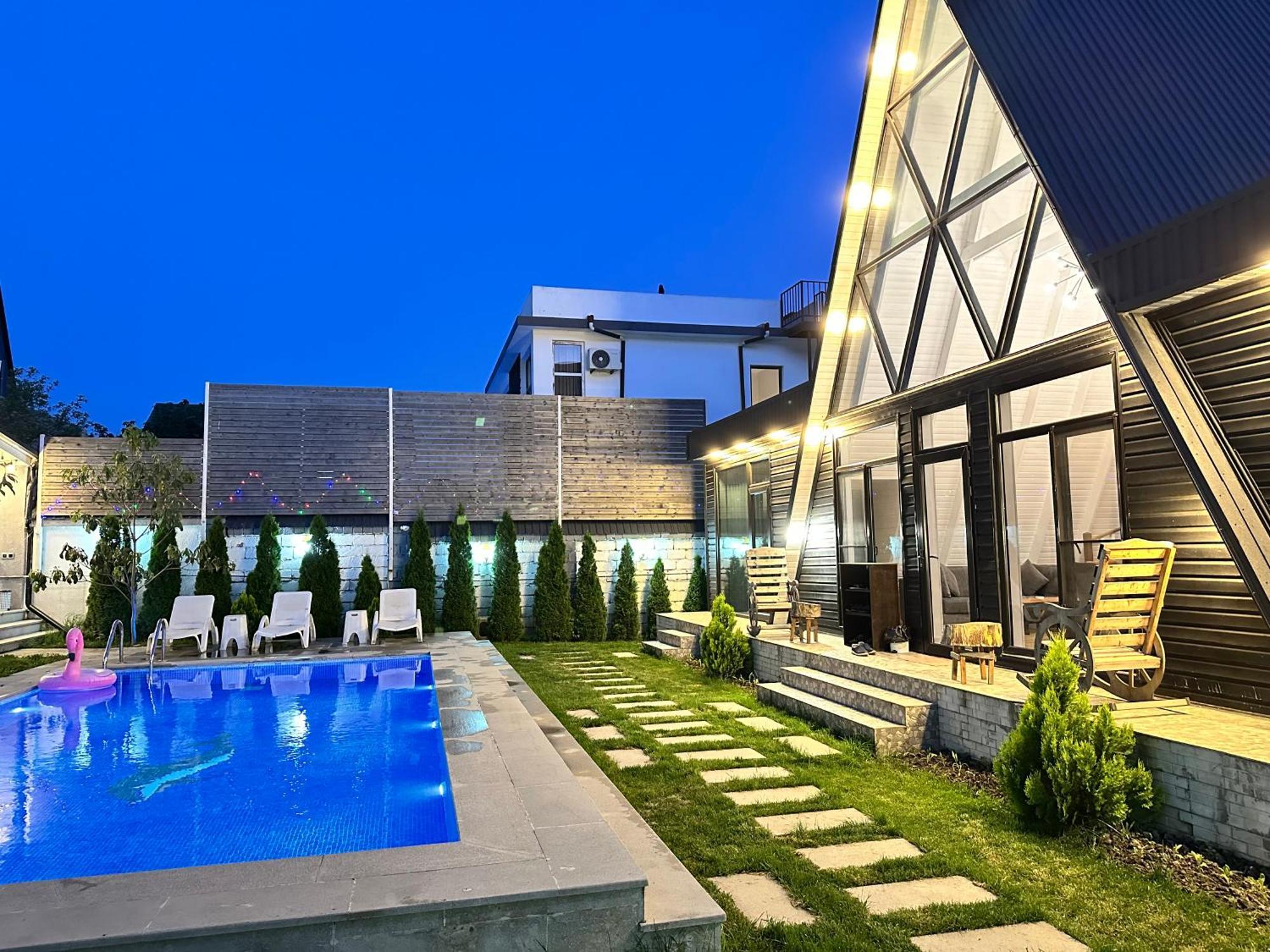 Qafqaz Mountside Chalet Gabala Bagian luar foto