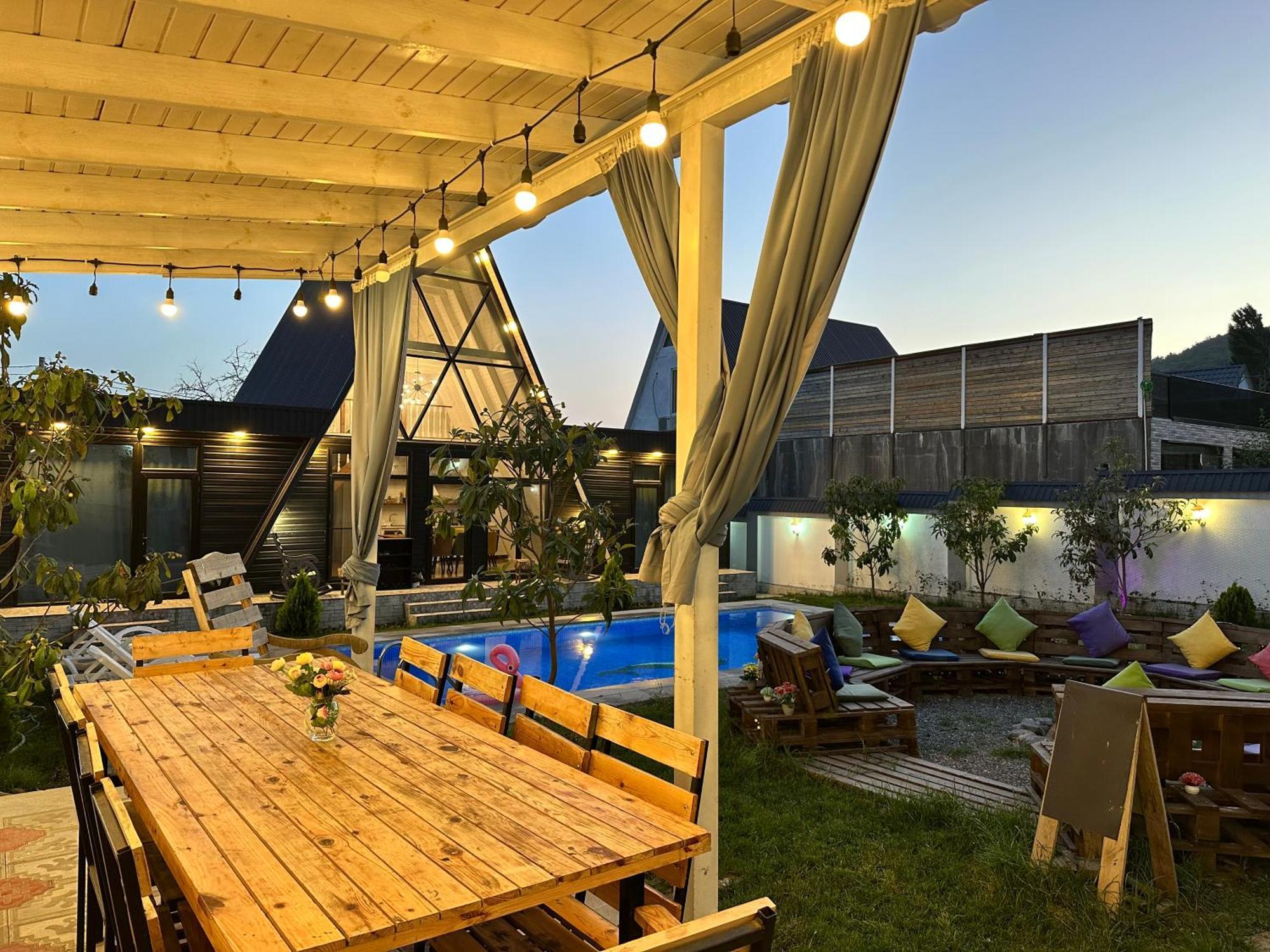 Qafqaz Mountside Chalet Gabala Bagian luar foto