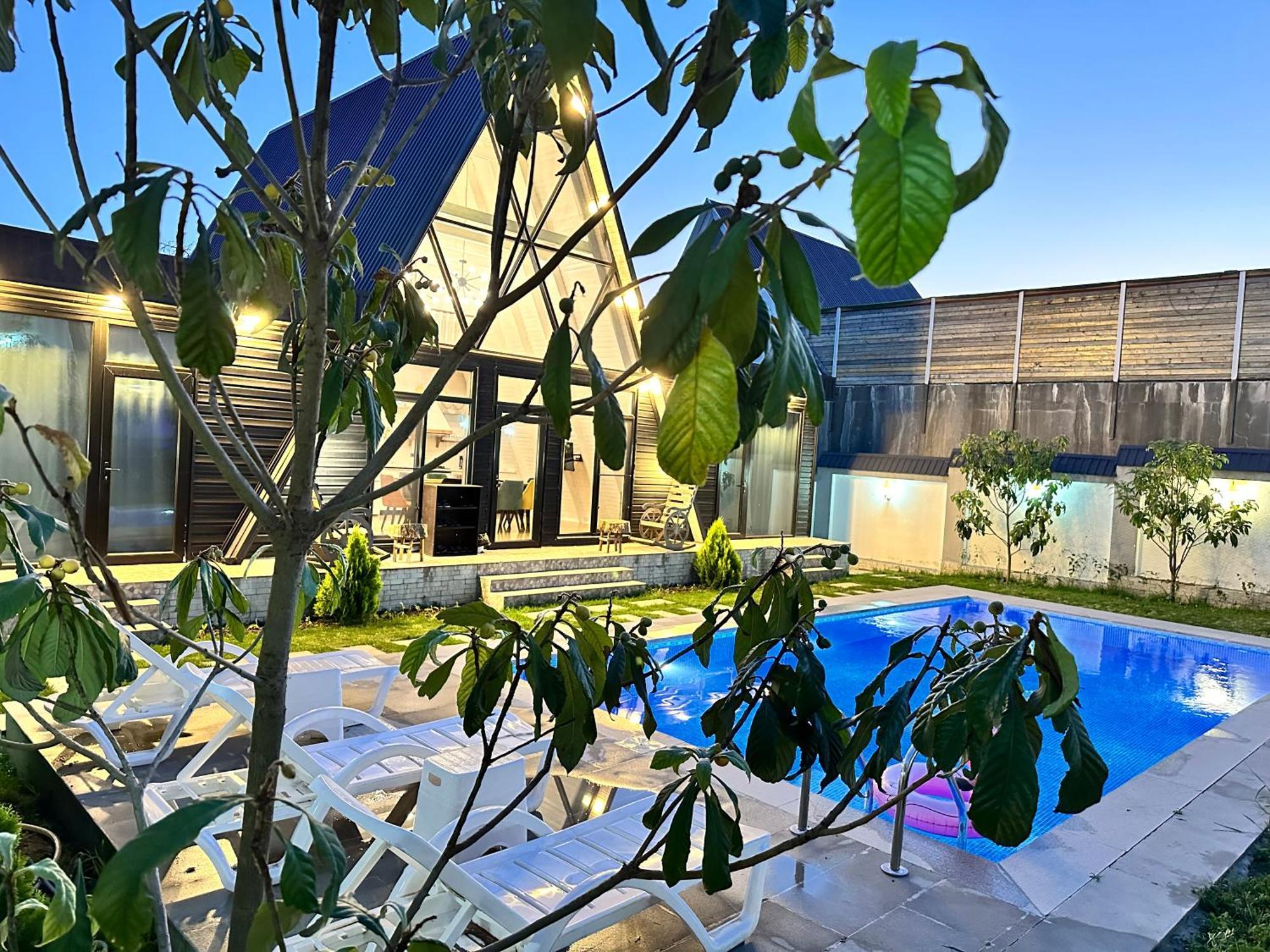Qafqaz Mountside Chalet Gabala Bagian luar foto