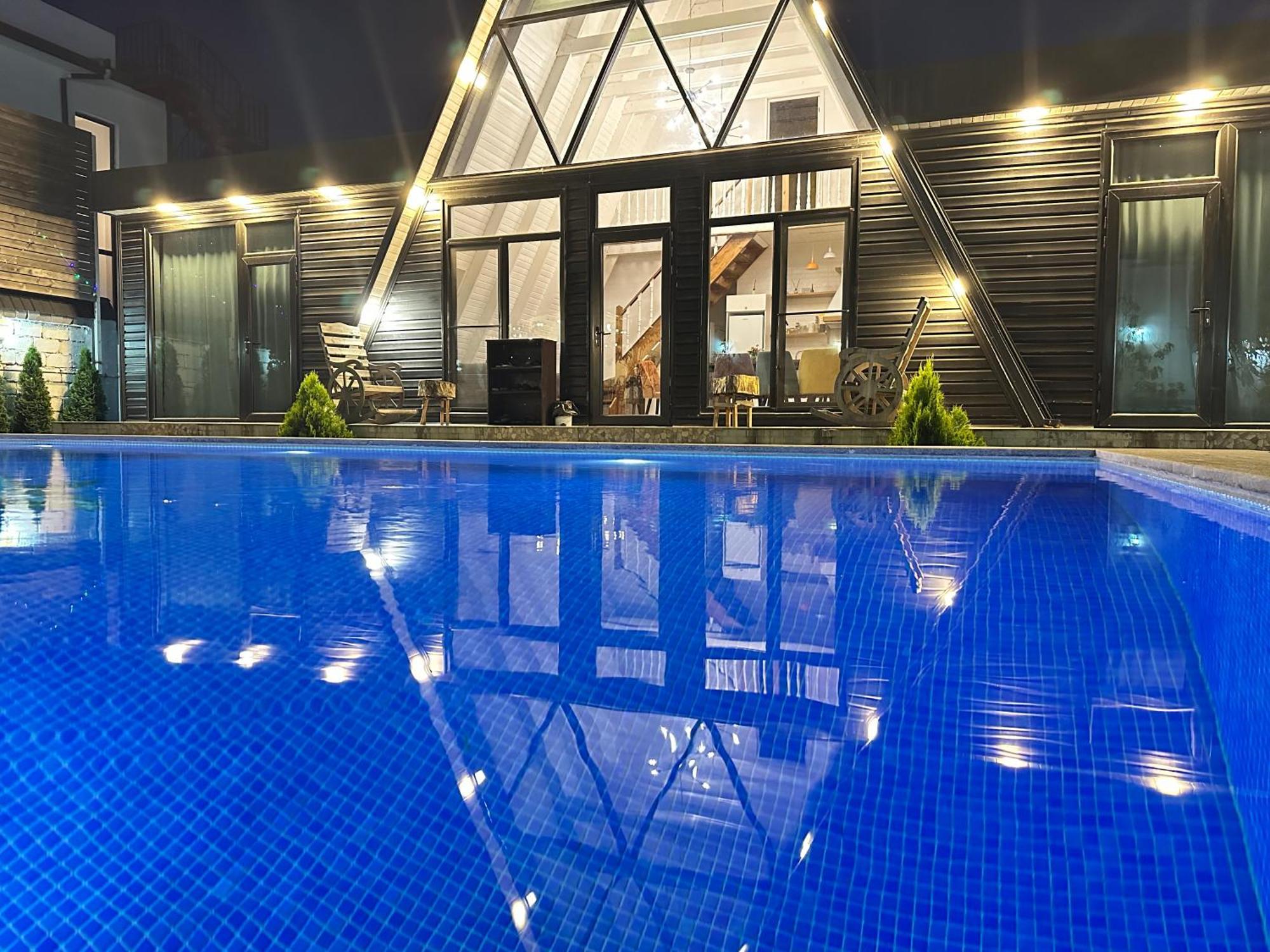 Qafqaz Mountside Chalet Gabala Bagian luar foto
